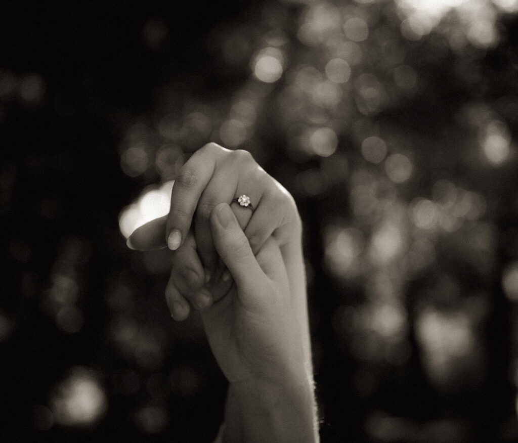 Engagement ring at Frick Park Engagement
