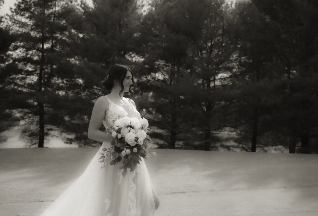 Bride at Montour Heights Country Club in Pittsburgh Wedding