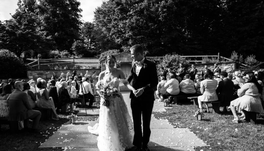 Couple walked off the altar at Phipps Conservatory and Botanical Gardens 