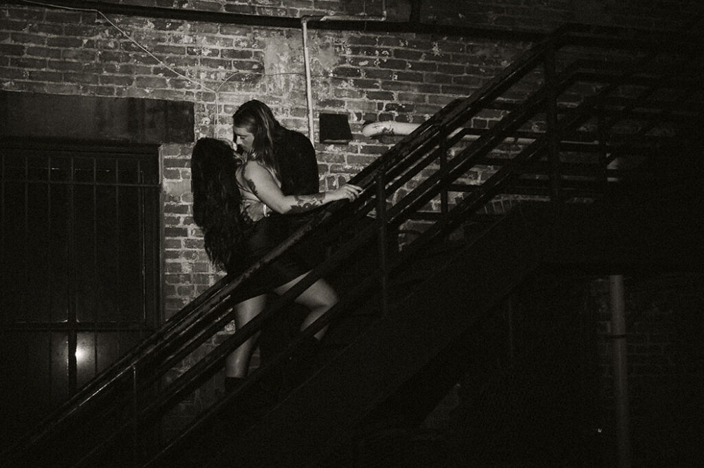 Sexy Urban Couple Engagement in Alley