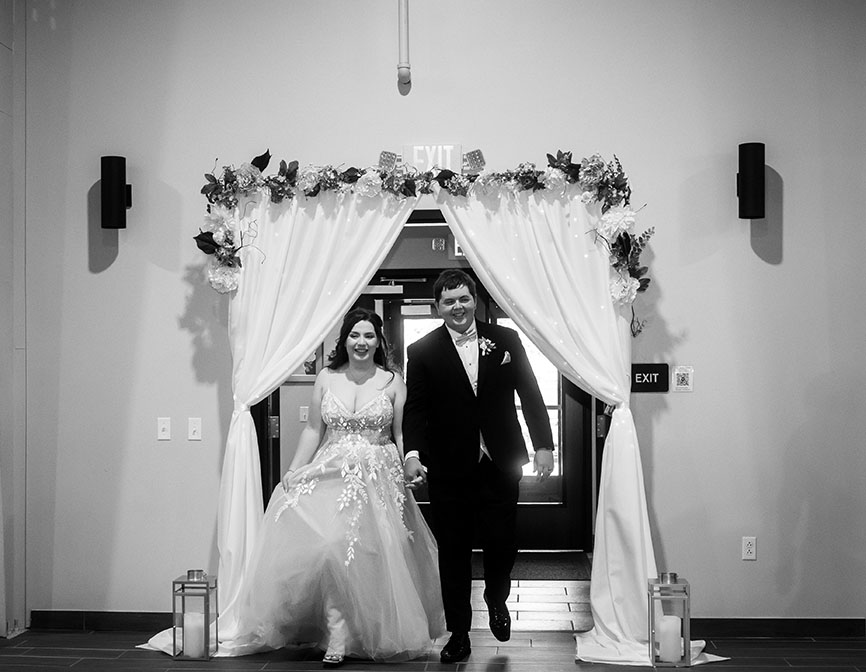 BW Bride and Groom Make grand Entrance