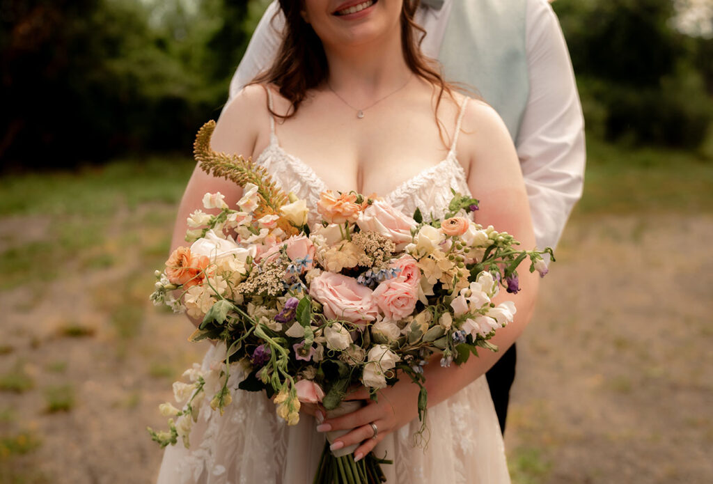 Bride with bridal bouquet