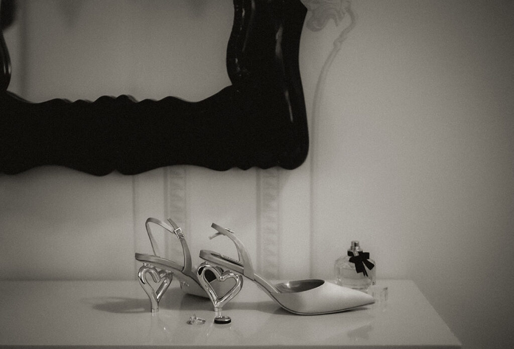 BW Vintage Heels and wedding rings