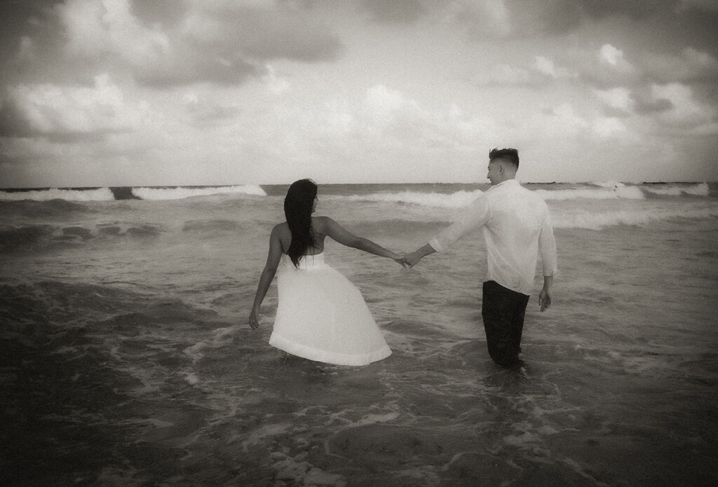 Beach Engagement Photos at South Beach Florida