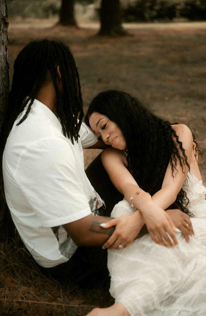 Bride and Groom embrace each other