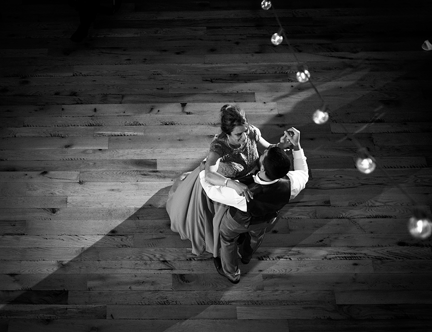 Groom and his mom dance at Pittsburgh Butler Barn Wedding