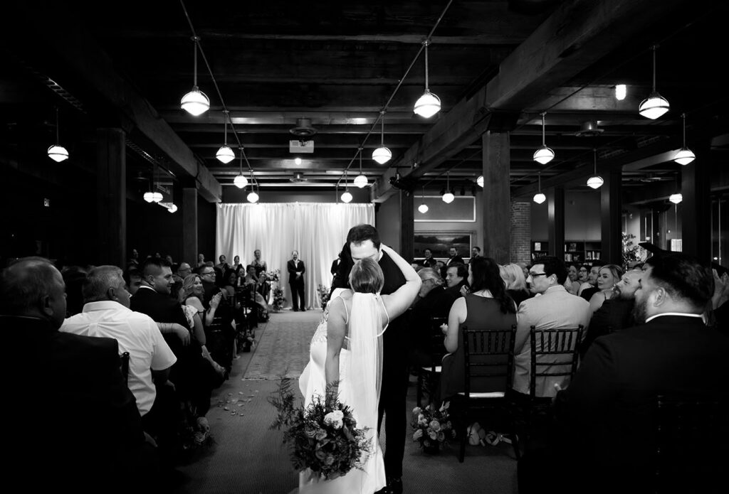 Bride and Groom Deep at their Wedding