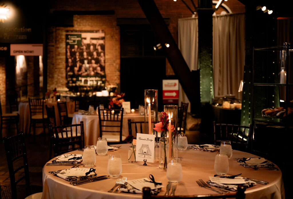 Table Decor during Milena and Jeremy Ceremony