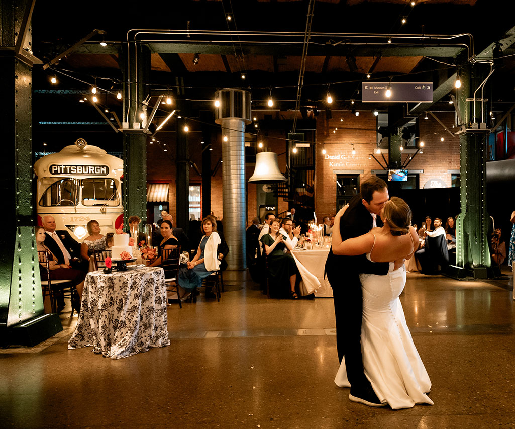 Bride and Groom at Heinz Great Hall Reception