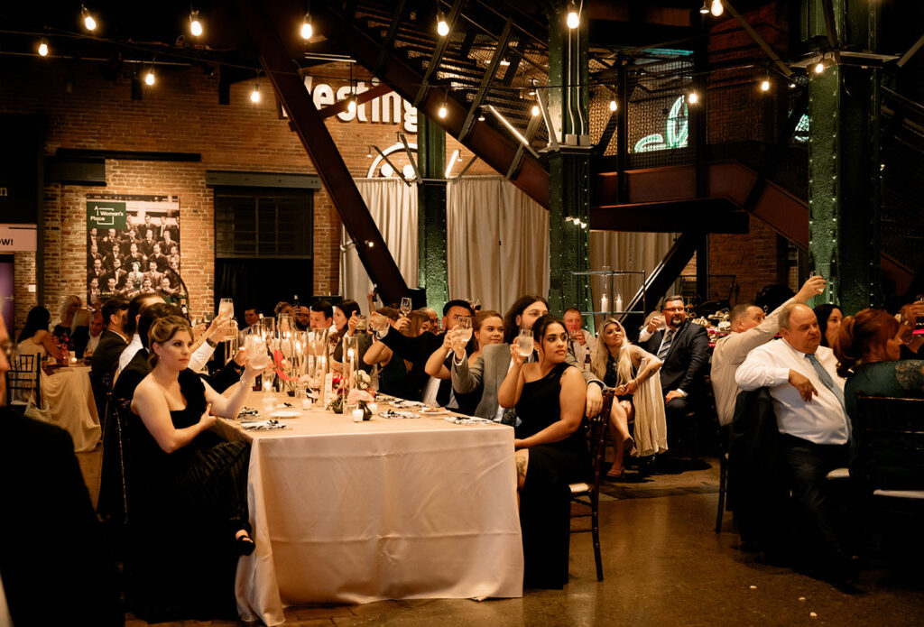 Guests during wedding reception at Heinz Wedding