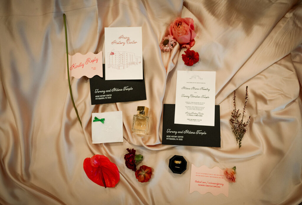 Flat Lay of Heinz Wedding