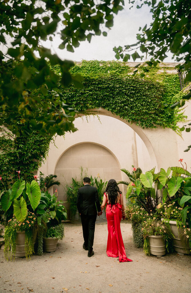 Engaged couple at Longwood Gardens