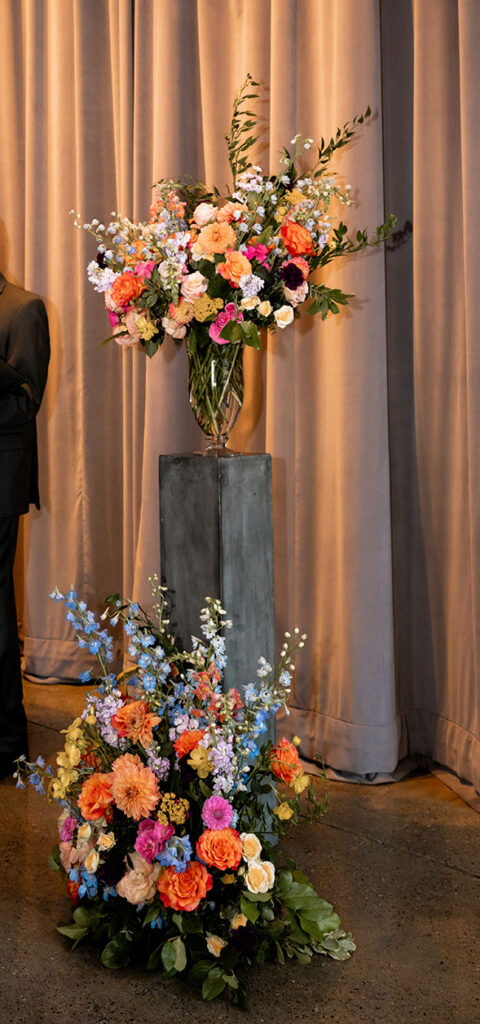 Andy Warhol Wedding Floral Arrangement