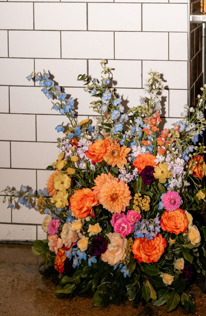 Andy Warhol Wedding Floral Arrangement