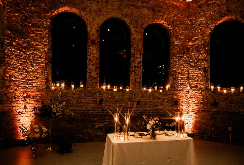 Candle Light Wedding Decor at Museum Lab