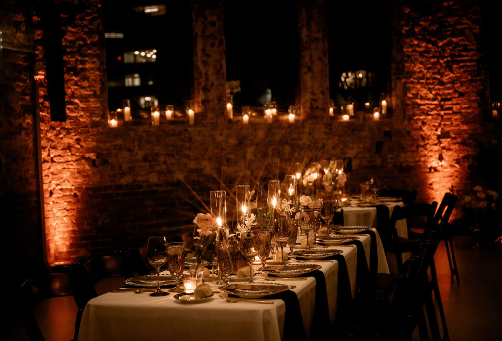 Candle Light Wedding Decor at Museum Lab