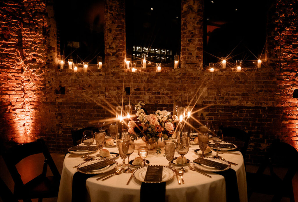 Candle Light Wedding Decor at Museum Lab