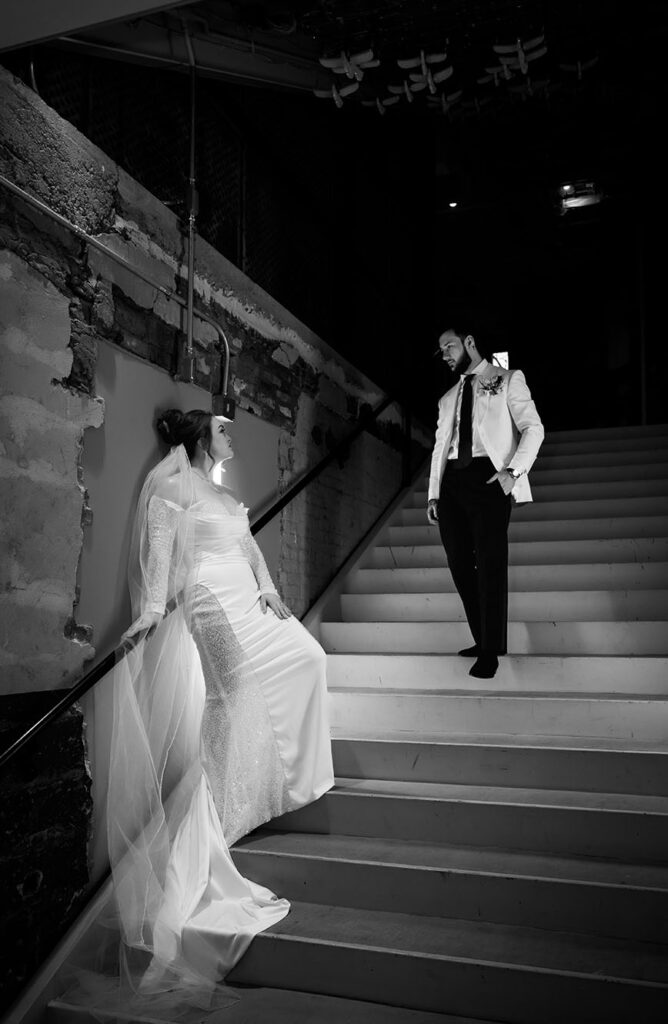 Bride and Groom at Museum Lab Wedding