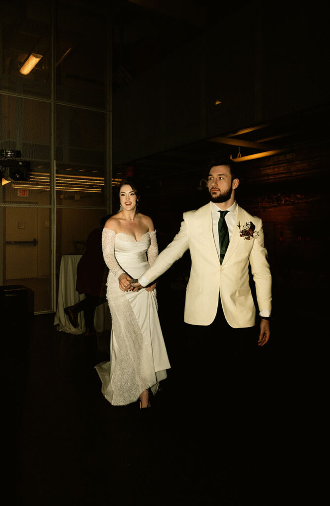 Bride and Groom at Museum Lab Wedding