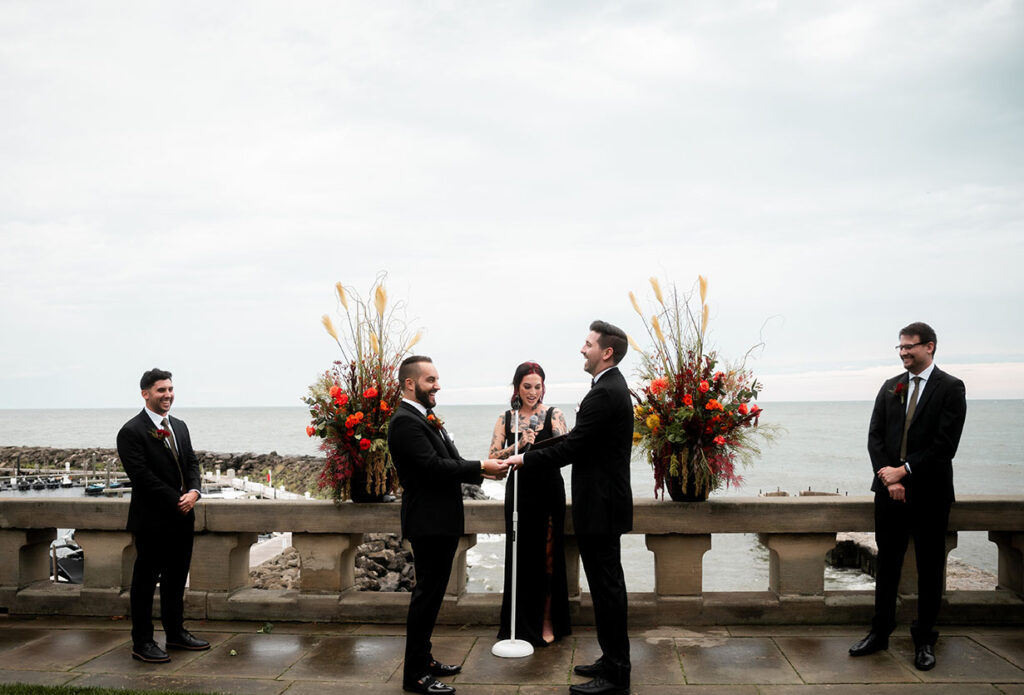 Couple Getting Married at at Shelby Club in Cleveland OH