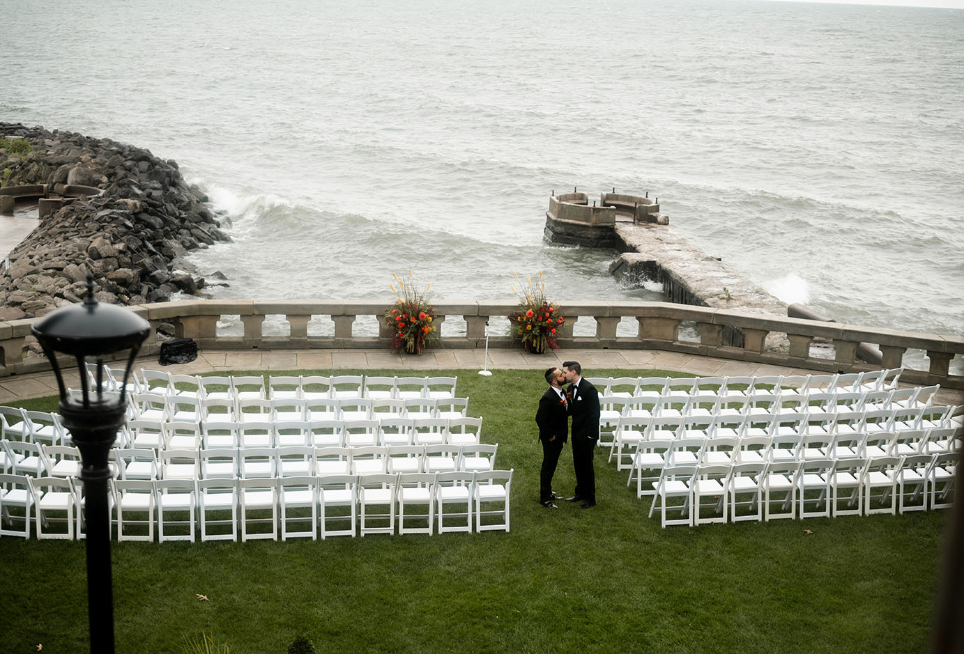 Couple walking at Shelby Club during Wedding