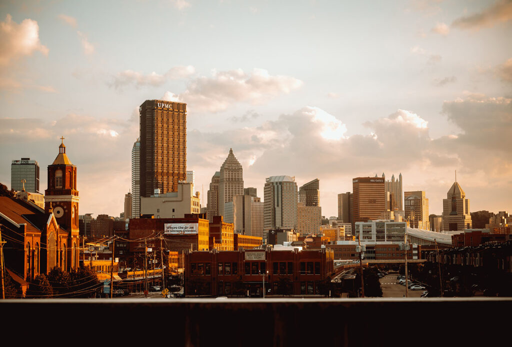 Downtown Pittsburgh During Golden Hour