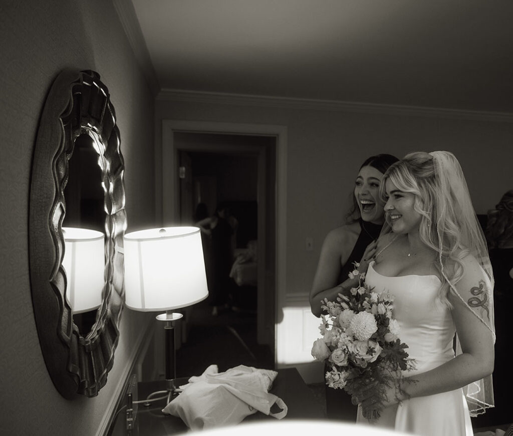 Bride Getting Ready at Omni Penn Hotel 