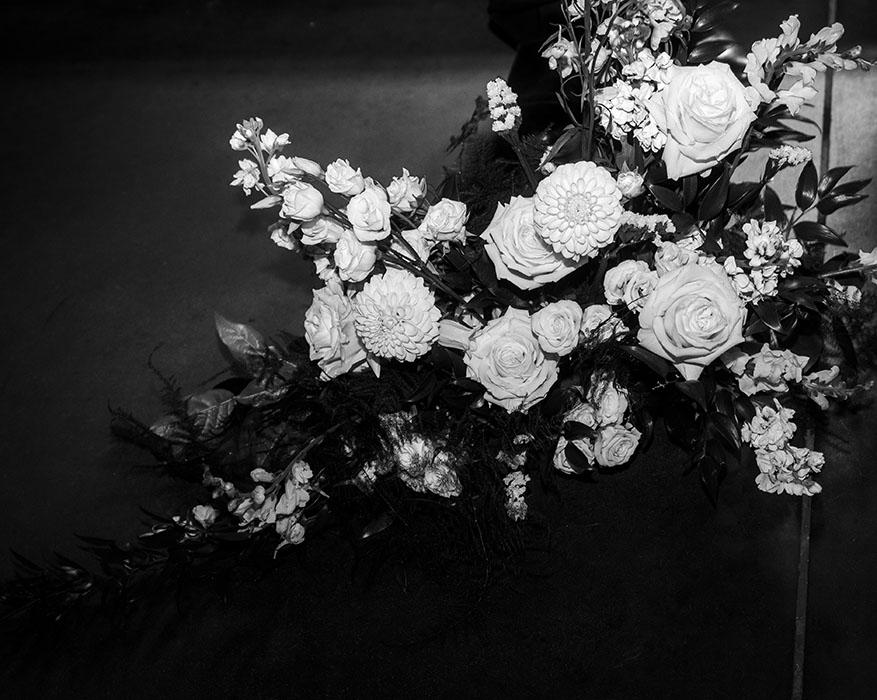 Black and White Flowers at Allegheny Courthouse Elopement