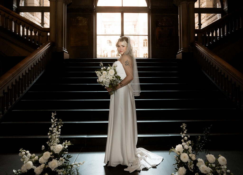 Bride at Allegheny County Courthouse in Downtown Pittsburgh