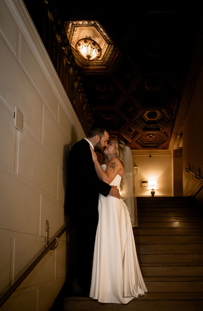 Bride and groom at Omni William Penn Hotel Wedding