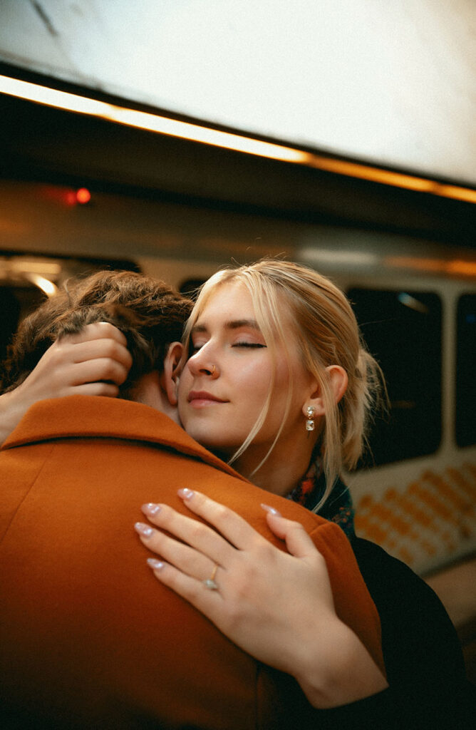 downtown Pittsburgh subway photos couple cinematic storytelling