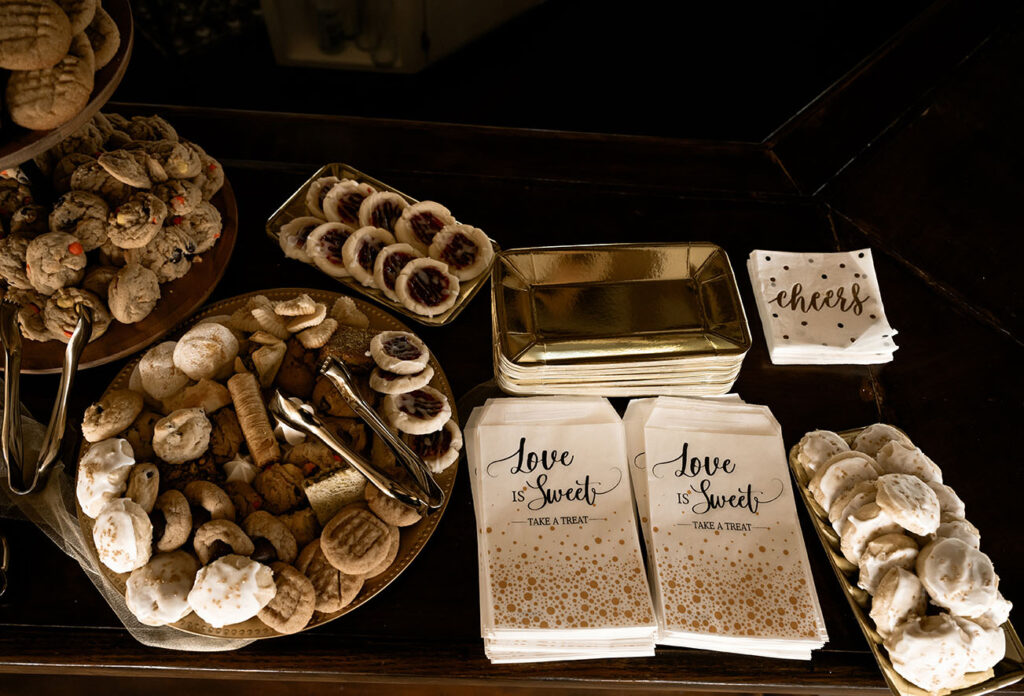 Cookie table at Yinzer valley farms Wedding