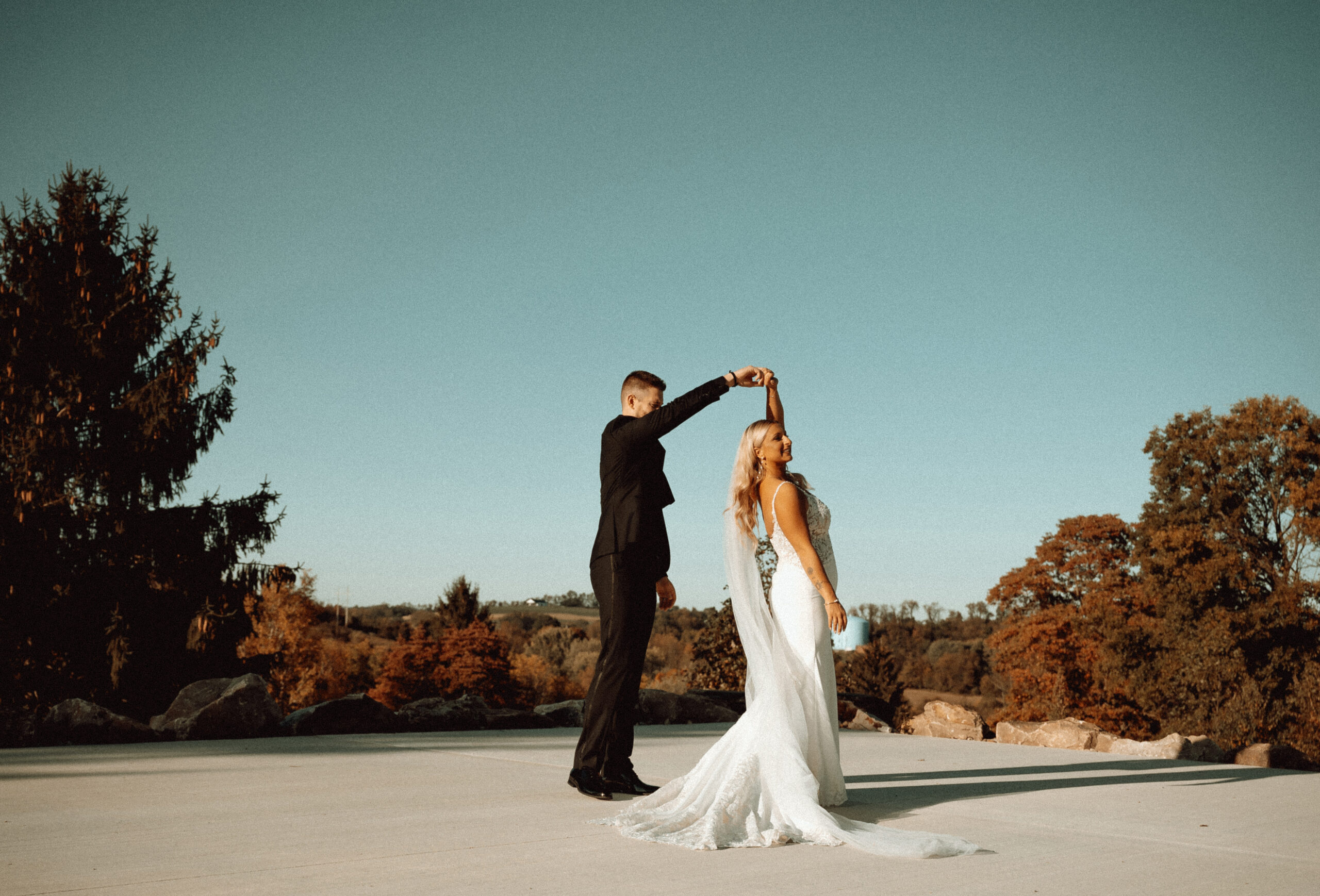 Bride and Groom at Yinzer Valley Farms