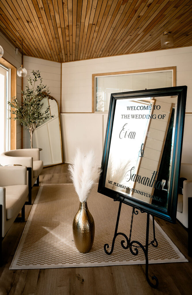 Bridal room at Yinzer valley farms Wedding