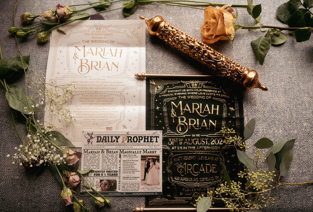 Harry Potter Flat Lay Wedding