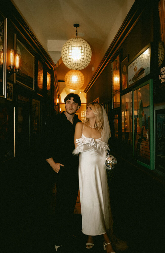 Bride and Groom eloping in the city of Pittsburgh