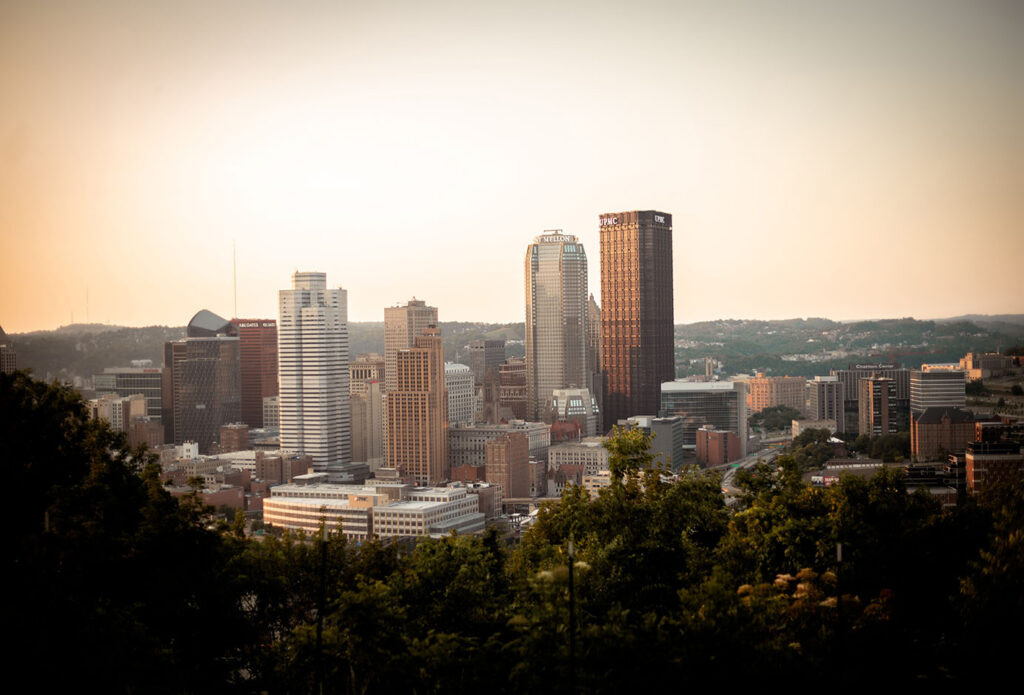 Pittsburgh Skyline During Sunset from Mt. Washington