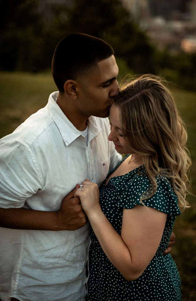 Couple at Emerald Park during Engagement