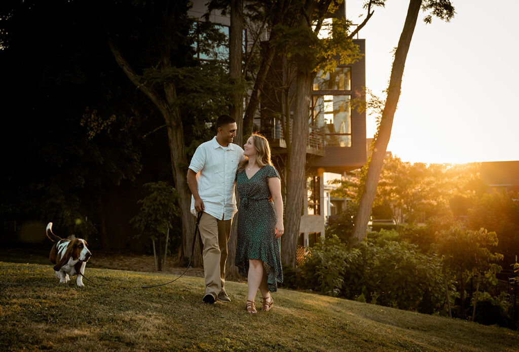 Couple at Emerald Park during Engagement