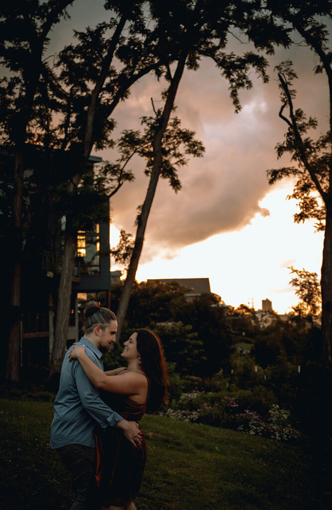 Couple celebrating their anniversary in Emerald Park