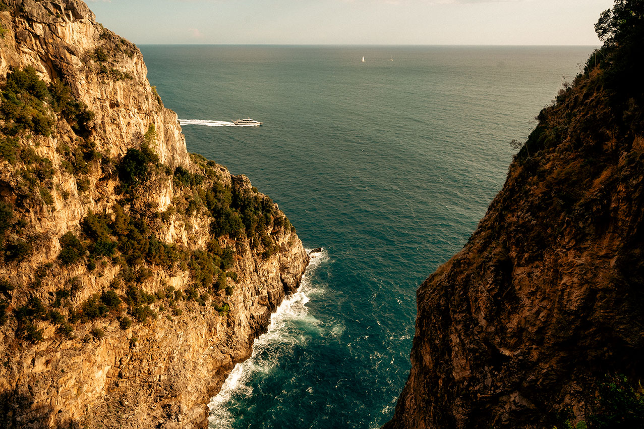 Positano Amalfi Coast during sunset