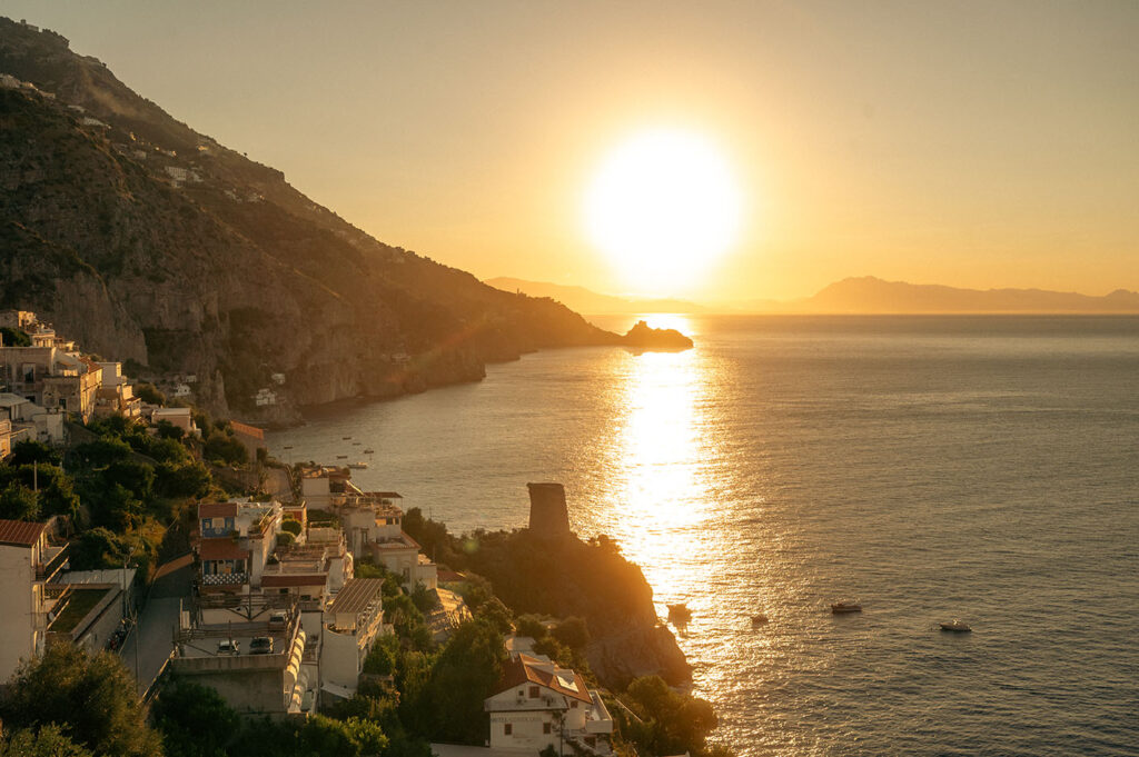 Sunset in Praiano Italy