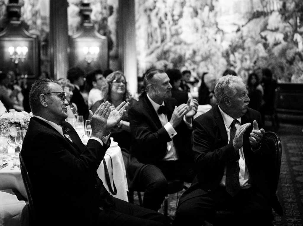 Guests clap at Duquesne Club Wedding