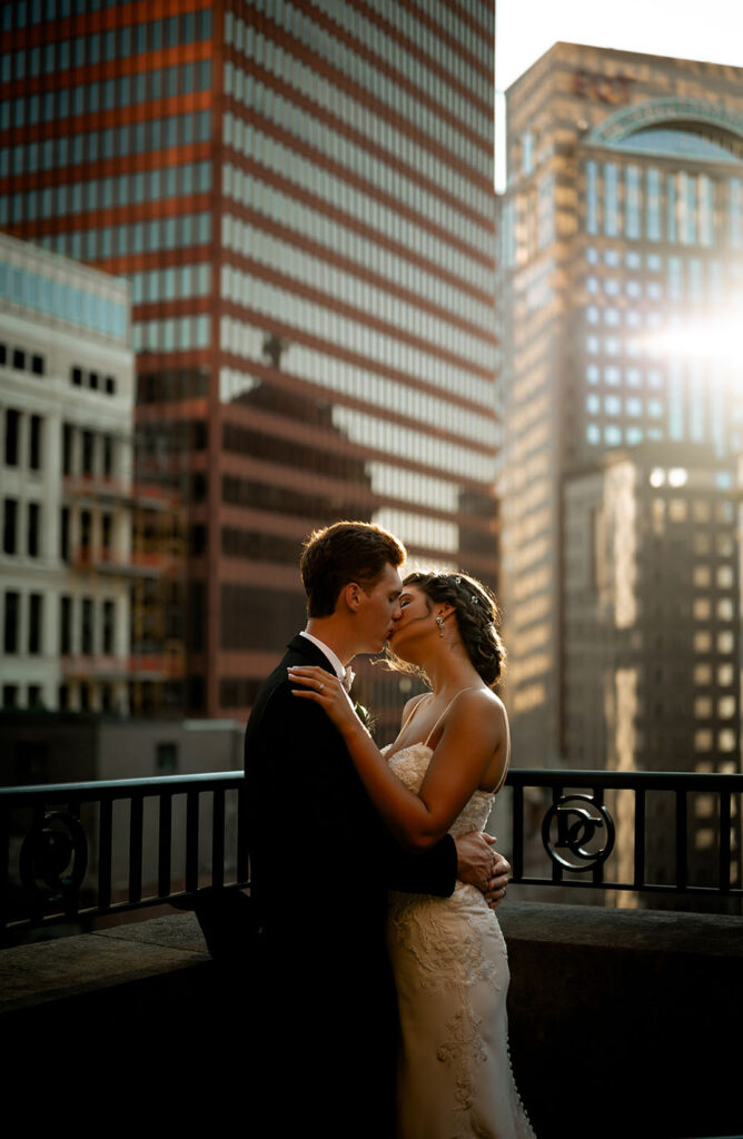 Bride and Groom at Duquesne Club Wedding