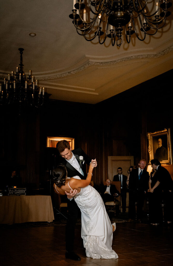 Bride and Groom Dancing at their Duquesne Club Wedding