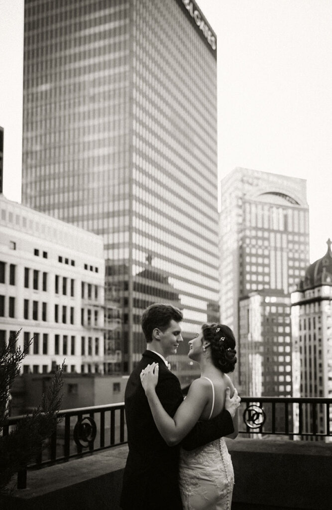 Bride and Groom at Duquesne Club Wedding