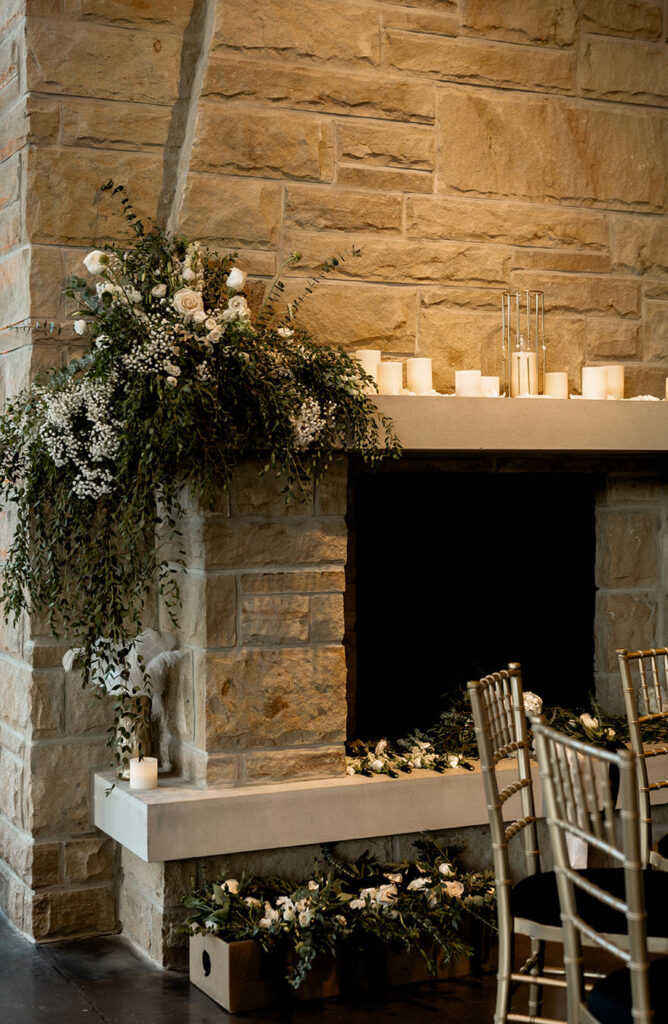 The Aviary Wedding Decor with candles