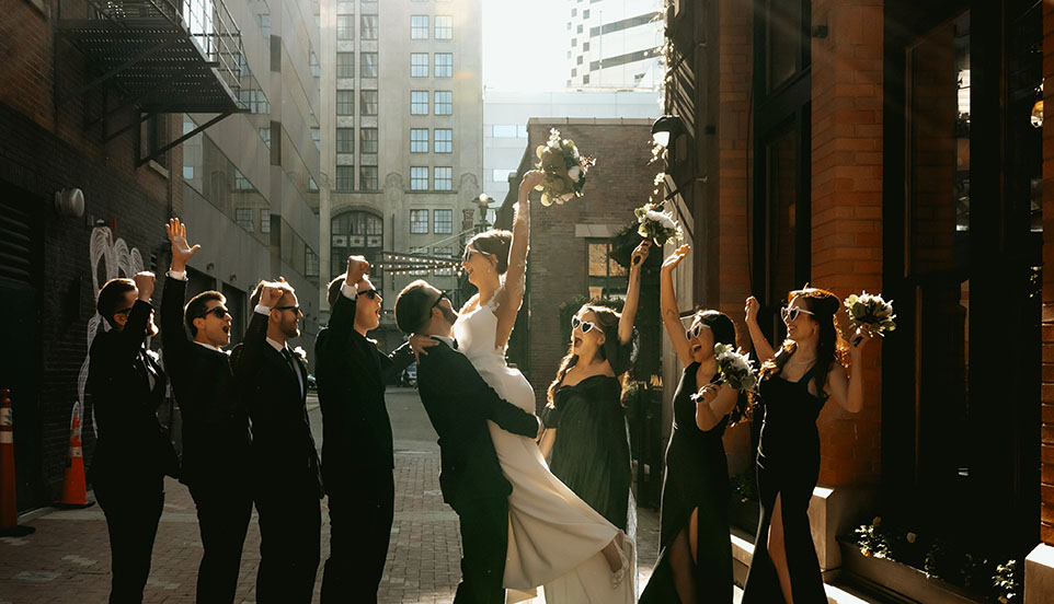 Bridal Party at Downtown Cincinnati