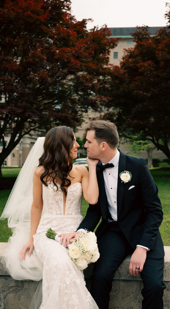 Bride and Groom in Classy and Elegant Oakland wedding