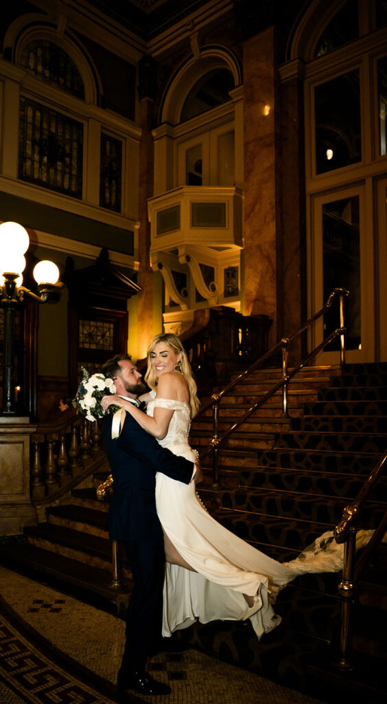Bride and Groom at the grand concourse wedding